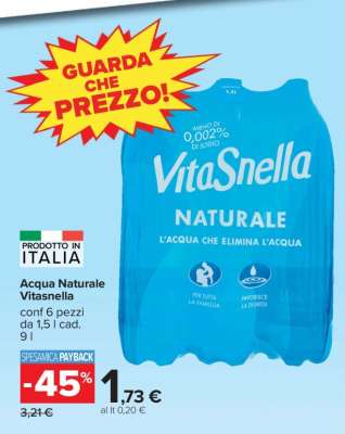 ACQUA NATURALE VITASNELLA