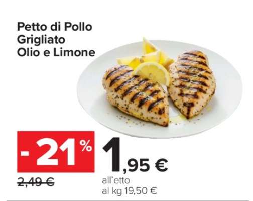 Petto di Pollo Grigliato Olio e Limone