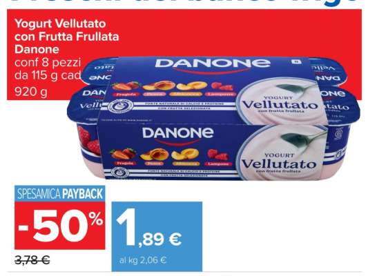 Yogurt Vellutato con Frutta Frullata Danone