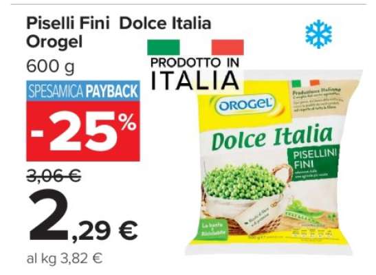 Piselli Fini Dolce Italia Orogel