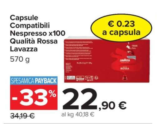 Capsule Compatibili Nespresso x100 Qualità Rossa Lavazza