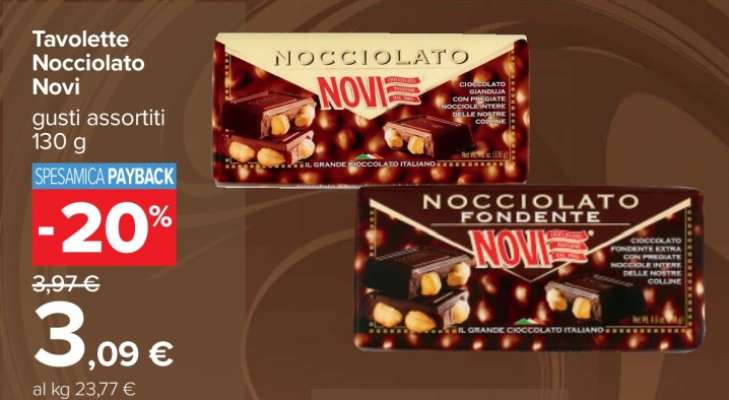 Tavolette Nocciolato Novi