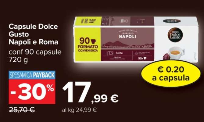 Capsule Dolce Gusto Napoli e Roma