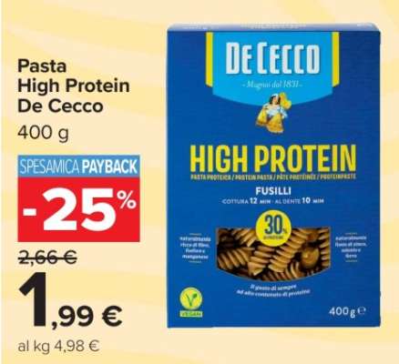 Pasta High Protein De Cecco