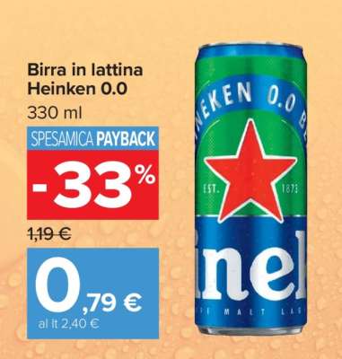 Birra in lattina Heinken 0.0