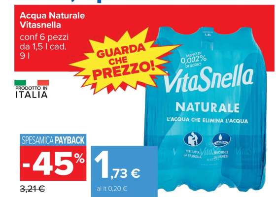 ACQUA NATURALE VITASNELLA