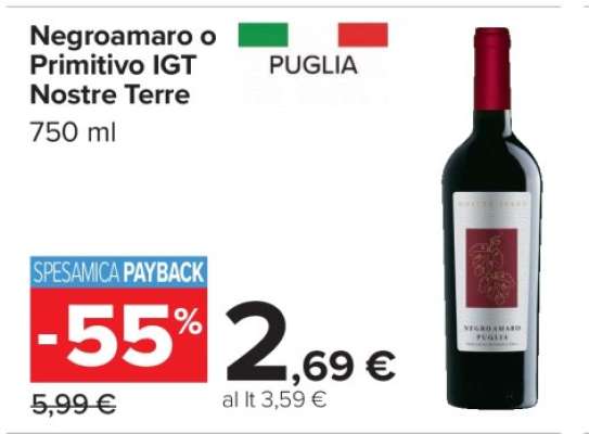 Negroamaro o Primitivo IGT Nostre Terre
