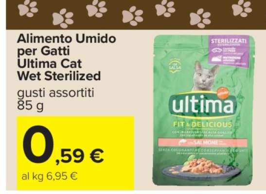 Alimento Umido per Gatti Ultima Cat Wet Sterilized