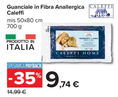 Guanciale in Fibra Anallergica Caleffi