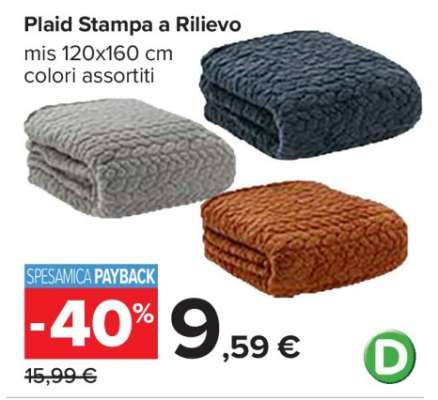 Plaid Stampa a Rilievo