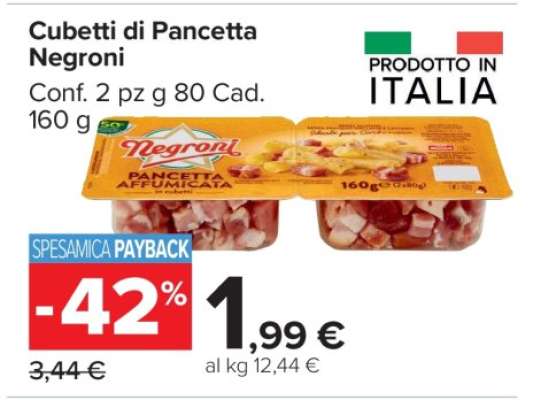 Cubetti di Pancetta Negroni