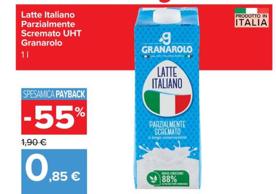 Latte Italiano Parzialmente Scremato UHT Granarolo