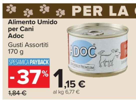 ALIMENTO UMIDO PER CANI ADOC
