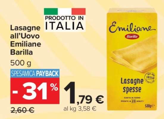Lasagne all'uovo Emiliane Barilla