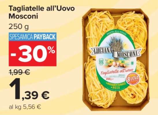 Tagliatelle all’Uovo Mosconi