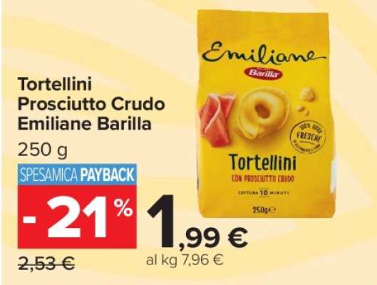 Tortellini Prosciutto Crudo Emiliane Barilla