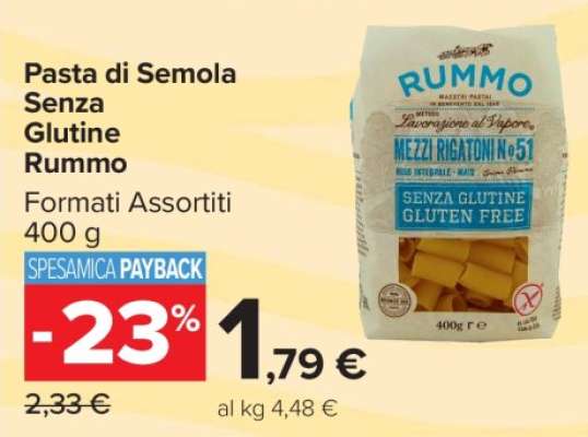 Pasta di Semola Senza Glutine Rummo