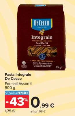 Pasta Integrale De Cecco