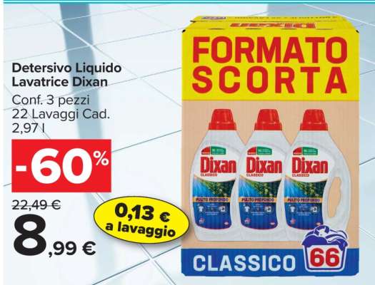 Detersivo Liquido Lavatrice Dixan