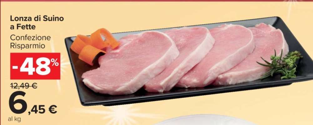 Lonza di Suino a Fette