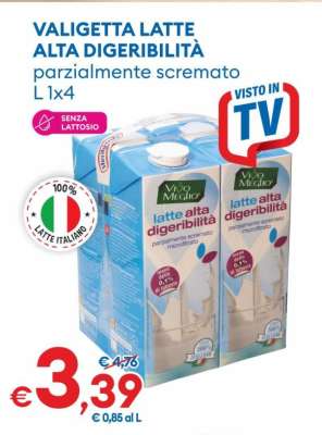 VALIGETTA LATTE ALTA DIGERIBILITÀ