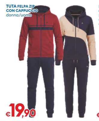 TUTA FELPA ZIP CON CAPPUCCIO