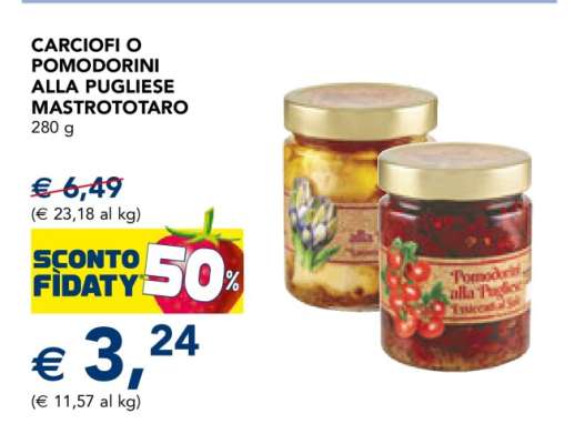Carciofi o Pomodorini alla Pugliese Mastrototaro