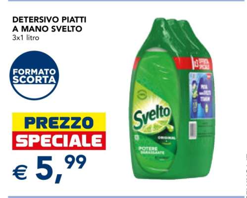 DETERSIVO PIATTI A MANO SVELTO