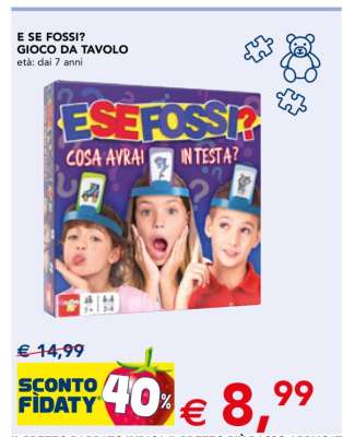 E SE FOSSI? GIOCO DA TAVOLO