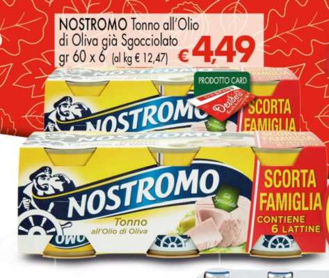 NOSTROMO Tonno all’Olio di Oliva già sgocciolato