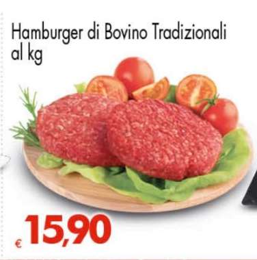 Hamburger di Bovino Tradizionali al kg