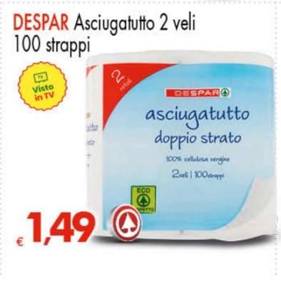 DESPAR Asciugatutto 2 veli 100 strappi