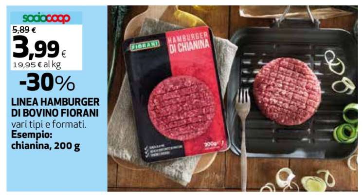 LINEA HAMBURGER DI BOVINO FIORANI