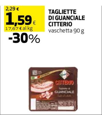 TAGLIETTE DI GUANCIALE CITTERIO