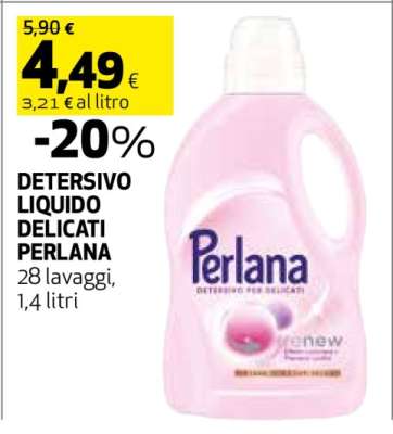 Detersivo Liquido Delicati Perlana