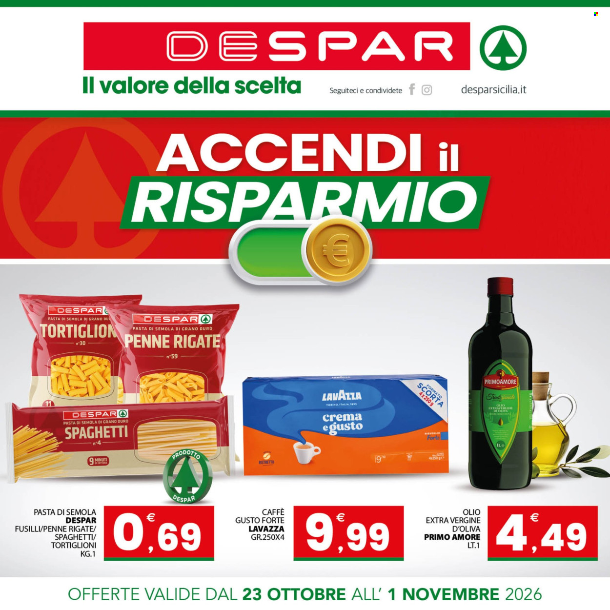 Volantino Despar - 23/10/2026 - 1/11/2026. Pagina 1