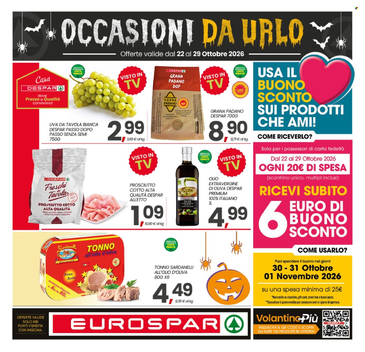 Volantino Eurospar - 22/10/2026 - 29/10/2026. Pagina 1