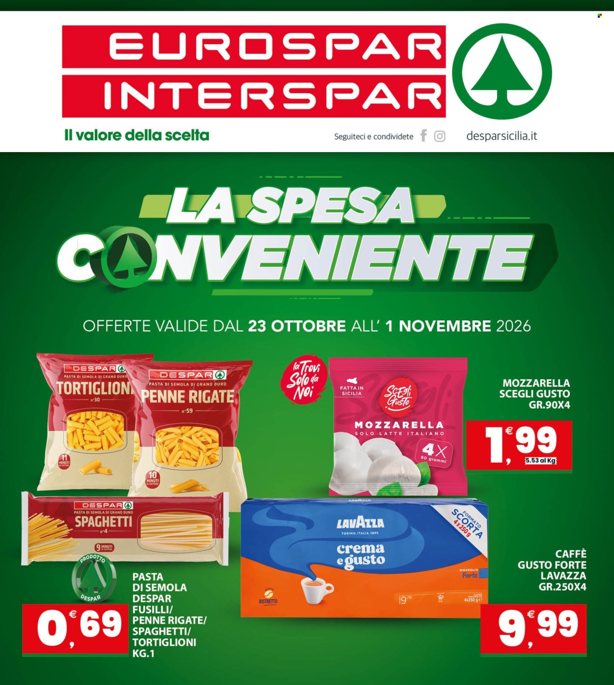 Volantino Eurospar - 23/10/2026 - 1/11/2026. Pagina 1