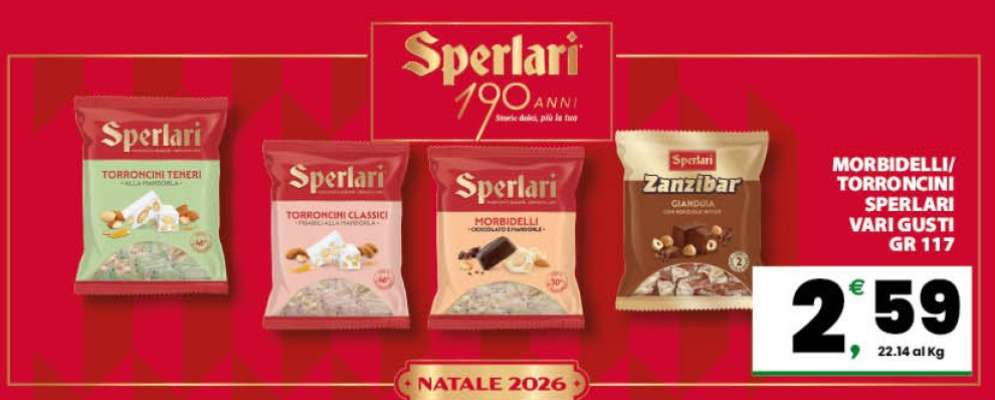 MORBIDELLI/TORRONCINI SPERLARI VARI GUSTI