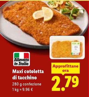 Maxi cotoletta di tacchino