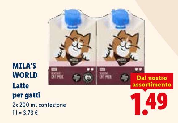 MILA'S WORLD Latte per gatti