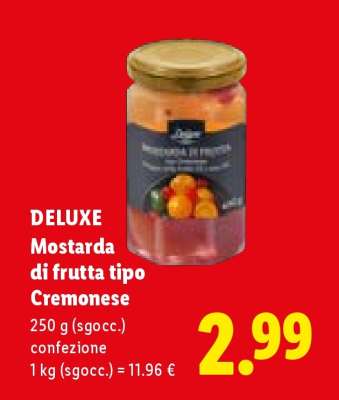 Deluxe Mostarda di frutta tipo Cremonese