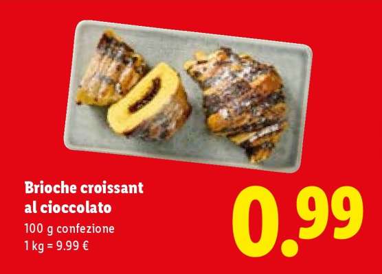 Brioche croissant al cioccolato