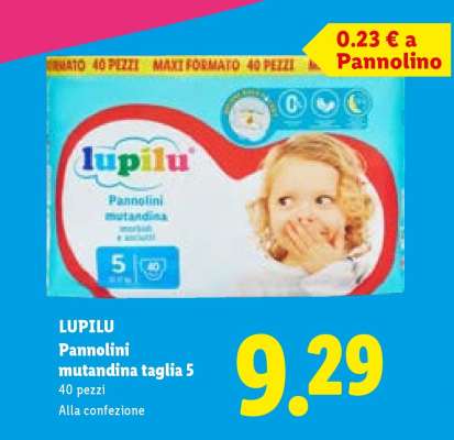 LUPILU Pannolini mutandina taglia 5