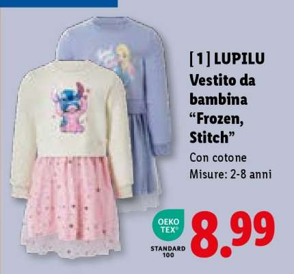 LUPILU Vestito da bambina “Frozen, Stitch”