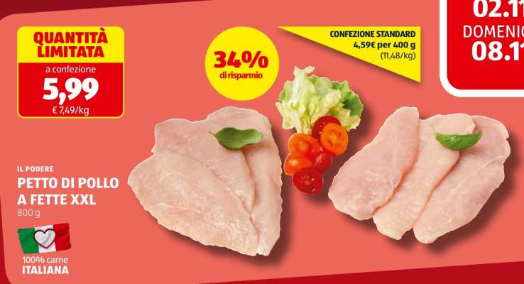 PETTO DI POLLO A FETTE XXL