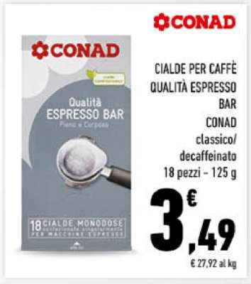 CIALDE PER CAFFÈ QUALITÀ ESPRESSO BAR