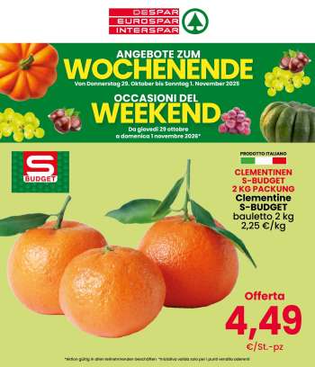 Volantino Eurospar - 29/10/2026 - 1/11/2026.