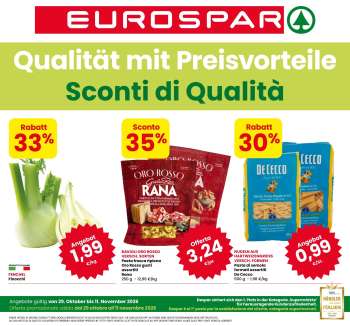 Volantino Eurospar - 29/10/2026 - 11/11/2026.