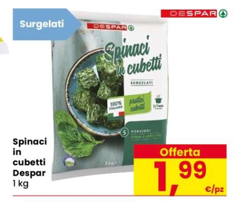 Spinaci in cubetti DESPAR